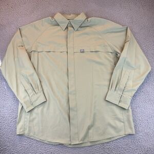 G Loomis Fishing Shirt Large Sage Olive Green Lightweight Vented Sun Protection